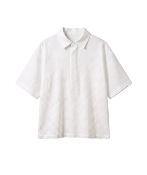 White Linen Polo